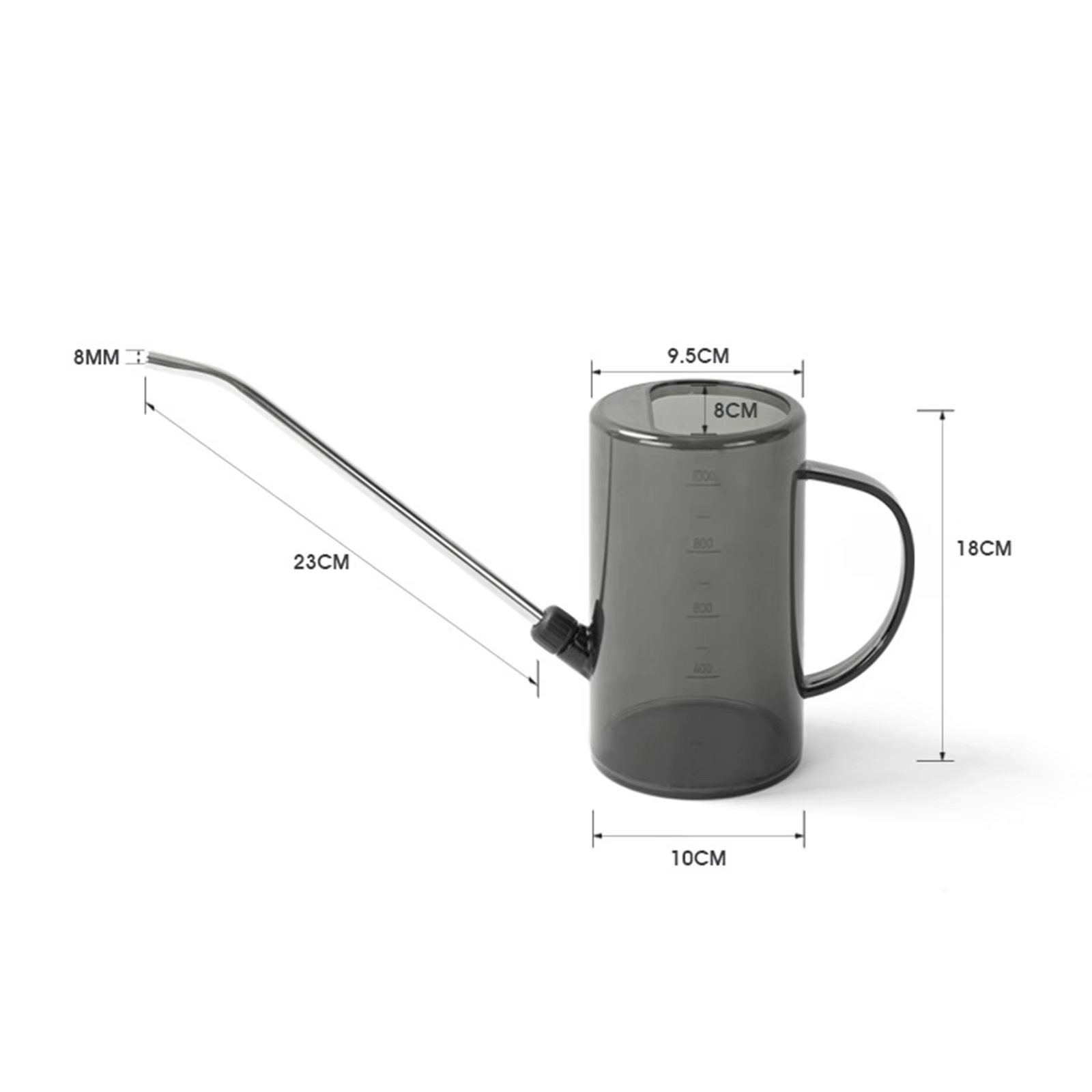 Arrosoir pour plantes avec tête d'arrosage, 2l, longue bouche, arrosoir de fleurs pour plantes d'ext