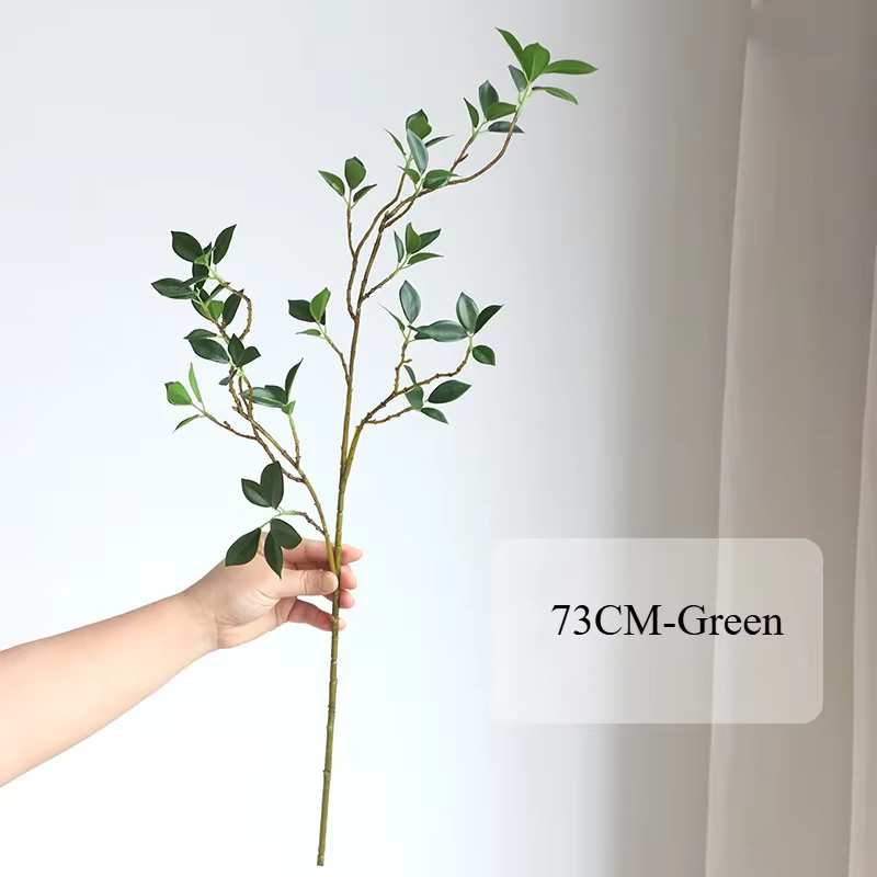 Plante Artificielle de Ficus, 73cm, Branche de Cuir oral elu Vert, Ameublement de Maison, Décoration
