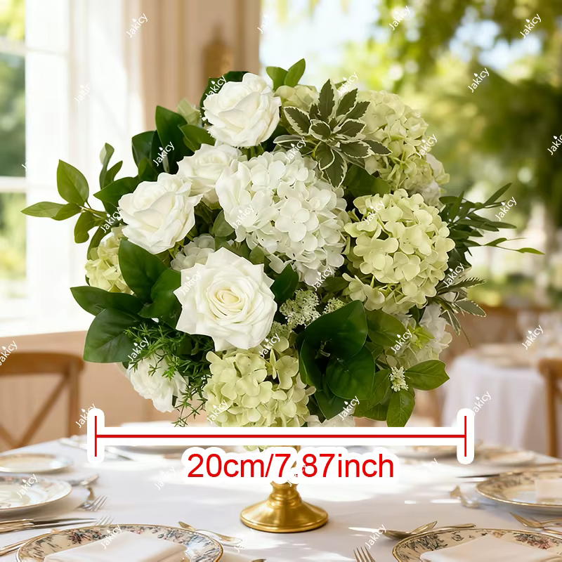 Arrangement Floral d'hortensia vert, arc de fond de mariage, décoration suspendue, rangée de fleurs,