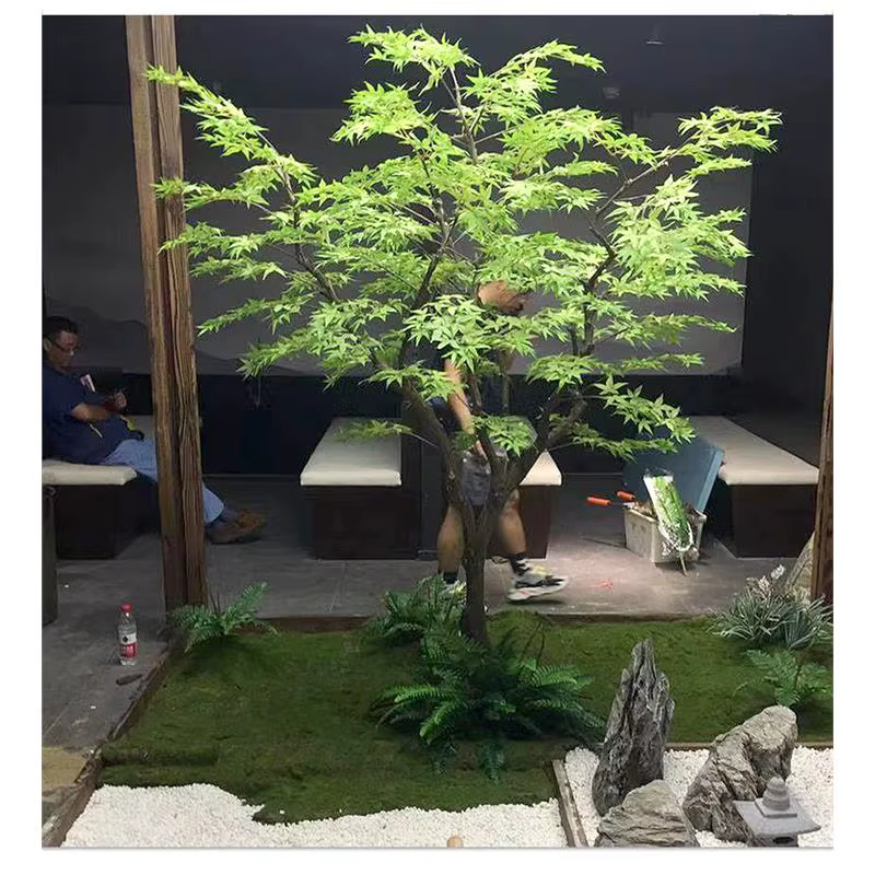 Plantes d'arbres artificielles, paysage de jardin, parc d'attractions, parc à thème, grands arbres a