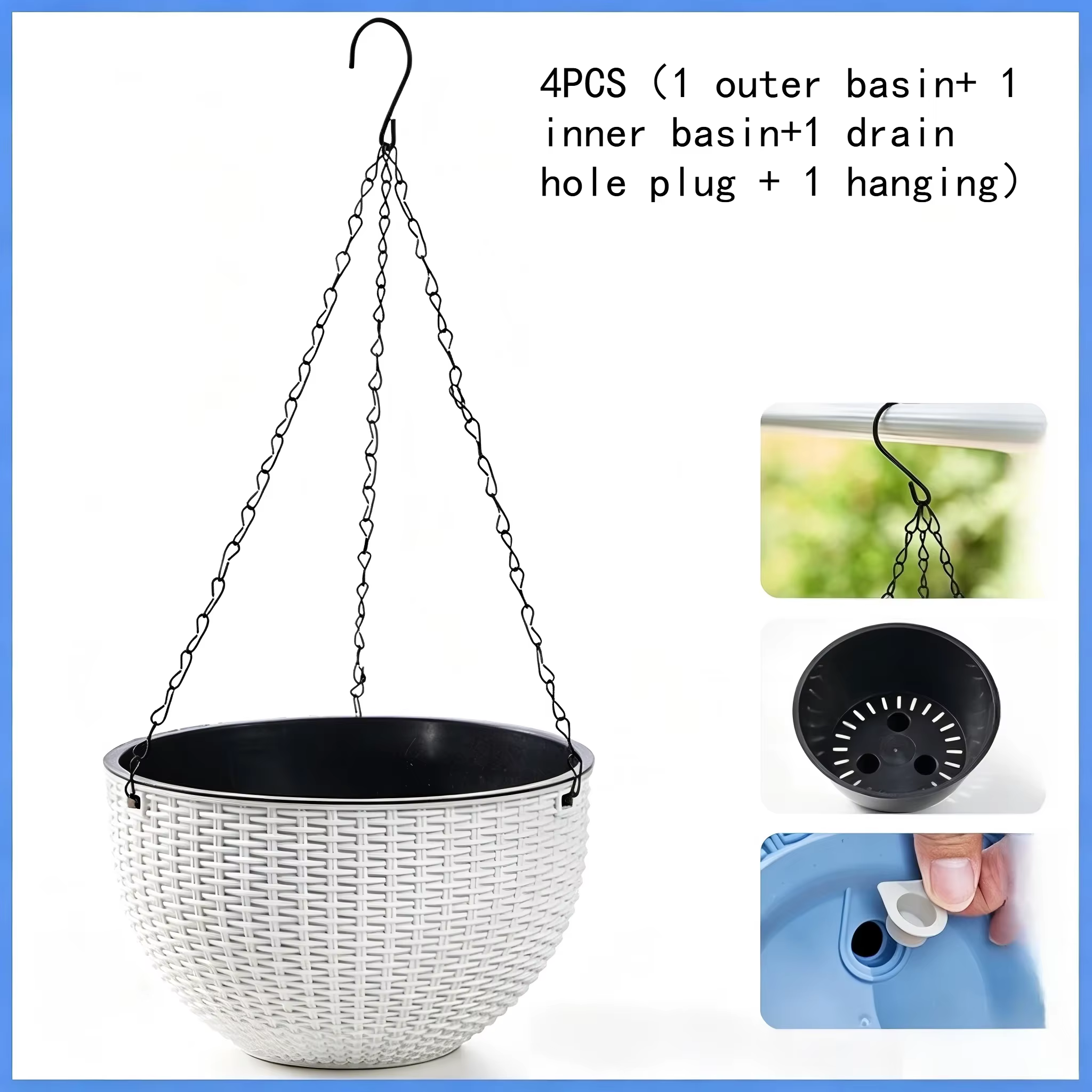 Nouveau pot suspendu pour fleurs d'extérieur, vases suspendus en macramé, pour jardin, balcon, terra
