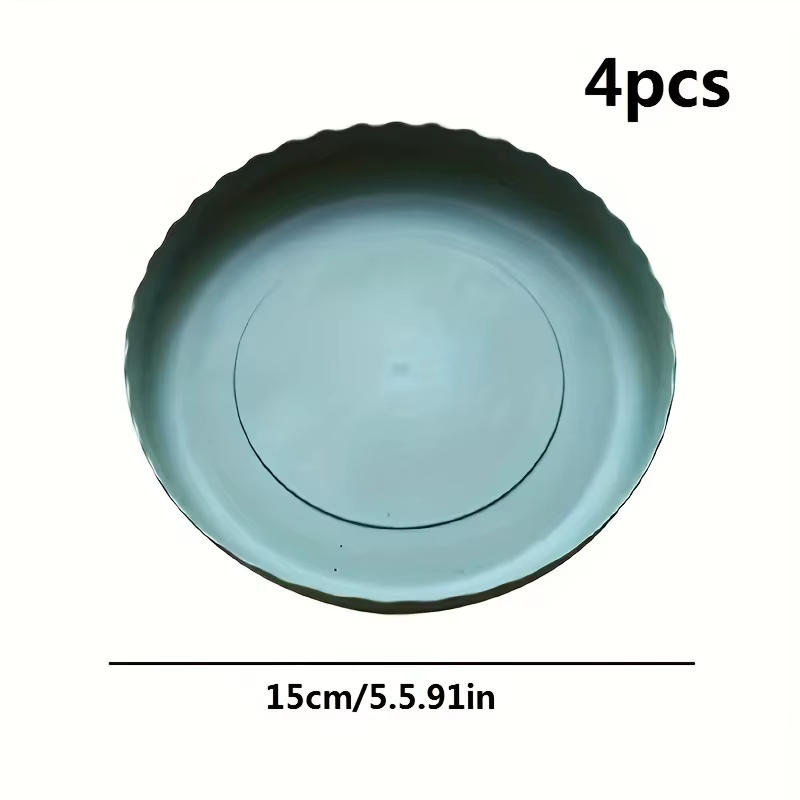 4 plateaux pour pots de fleurs, plateaux en résine pour plantes succulentes, plateaux d'égouttage en