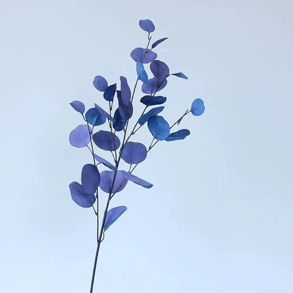 Plantes Artificielles Longues Branches Feuilles d'Eucalyptus Feuilles de Monnaie Décoration Murale A