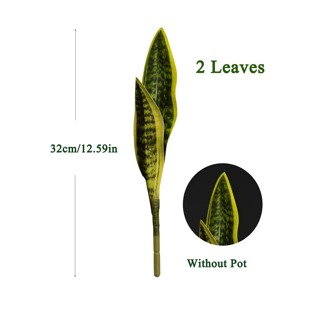 Plantes artificielles Sansevieria 31/37cm, fausses plantes tropicales succulentes en plastique, imit