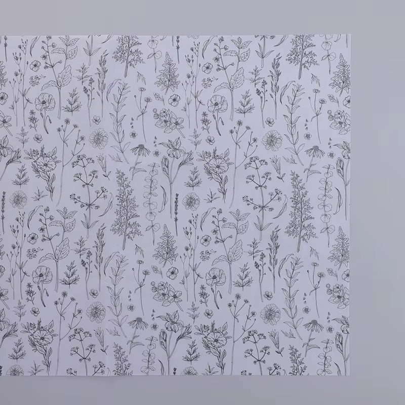 Plantes vertes 20x13.78 pouces, 20 pièces de papier de soie, parfait pour le papier d'emballage de c