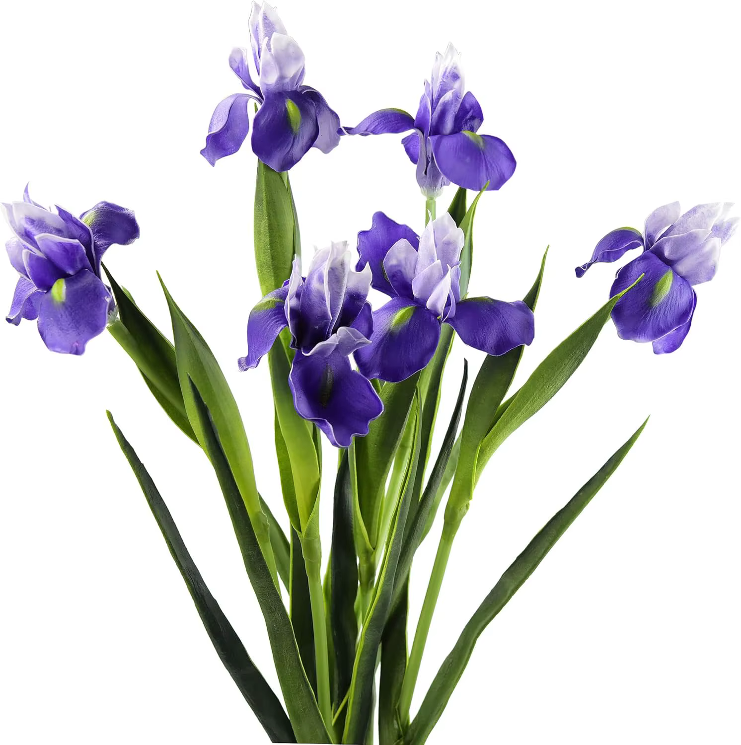 Fleurs d'iris artificielles pour mariage, décoration de fête de cuisine à domicile, 6 tiges longues 
