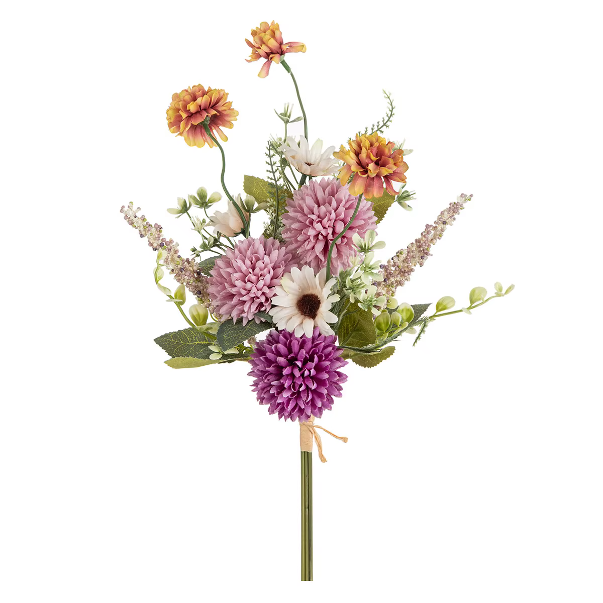 Fleurs artificielles en soie, chrysanthème bulbeux, bulle, couronne de la Saint-Valentin, bouquet de