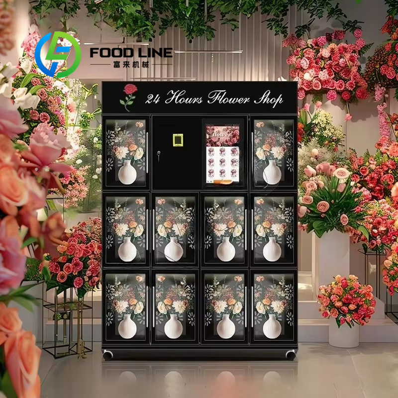 Distributeur automatique combiné de fleurs numériques fraîches, auto-Service, avec pièce de monnaie,