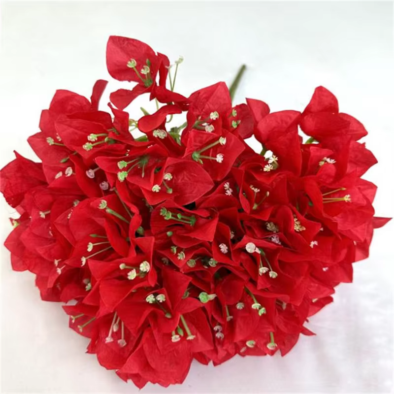 Un Bouquet de fausses fleurs de bougainville pour mariage, décoration de Table florale, 5 fourchette