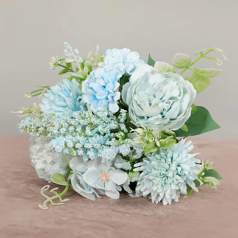 Bouquet de Fleurs Artificielles Vintage InjRose, Fausses Fleurs, Accessoires de Décoration de Mariag