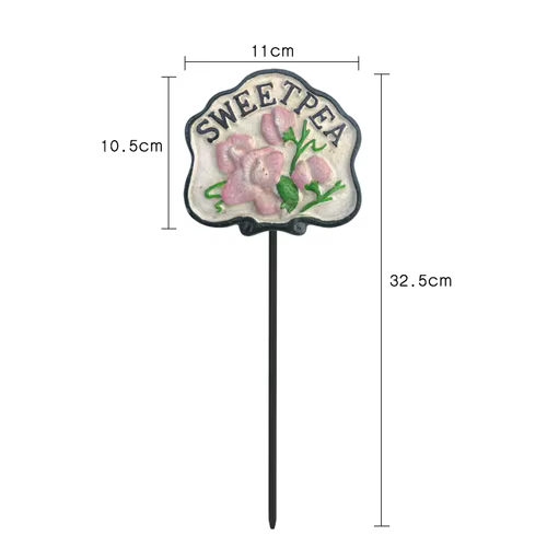 Étiquettes d'usine de fonte pour les labels décoratifs, accessoires de potager