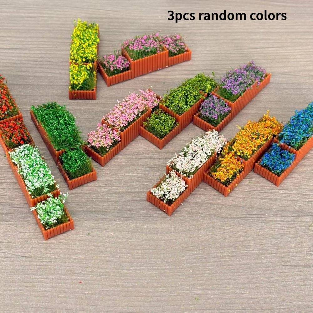 3 Pièces de Modèles de Jardins Miniatures, Ornements de Paysage, Micro-Pots de Fleurs Colorés de Cou