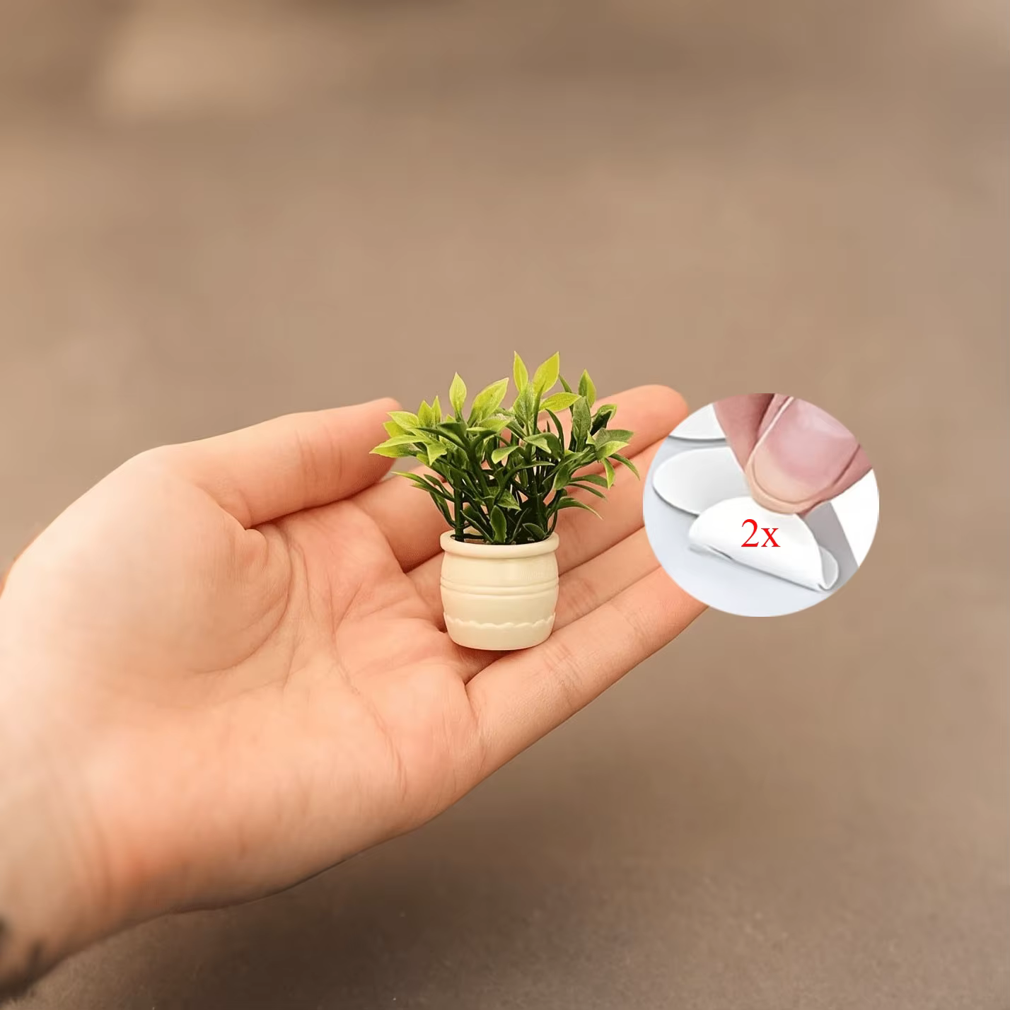 1 ensemble de mini-pots de plantes vertes artificielles | Ornement de console centrale de voiture,