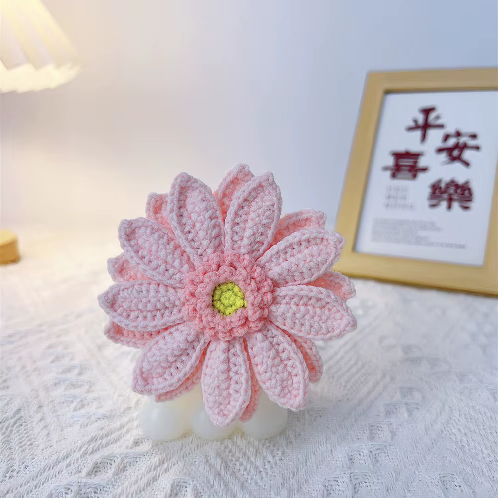 Bouquets de chrysanthème Ins au Crochet, fleurs tissées à la main, plantes artificielles, décoration