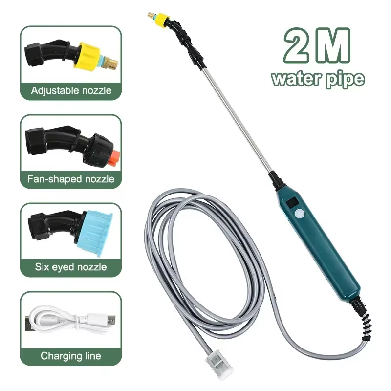 Pulvérisateur de jardin électrique haute pression 2400mAh, Rechargeable, Portable, avec 3 buses régl