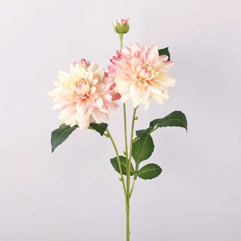 Fleur de Dahlia Artificielle Effet Naturel, Branche de Dahlia Réaliste Faite à la Main, Plante Artif