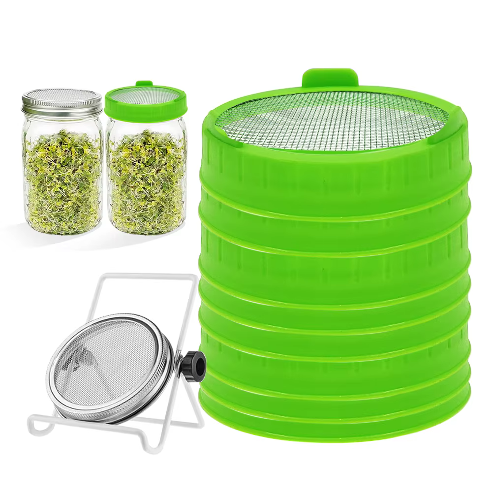 Pot de germination à bouche large avec écran en acier inoxydable, kit de germination pour la fabrica