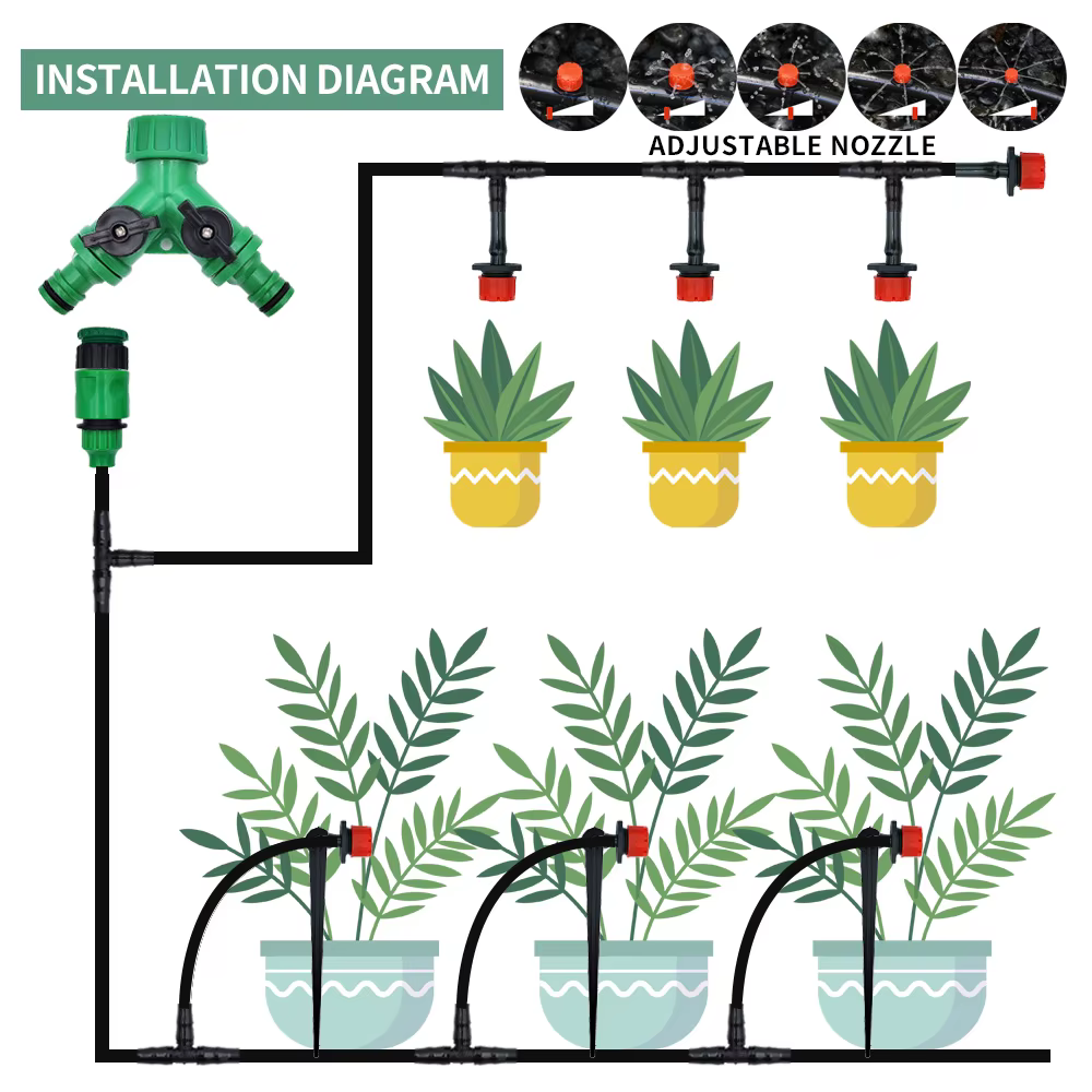 Système d'irrigation goutte à goutte pour serre, tuyau d'arrosage automatique, micro kits d'arrosage