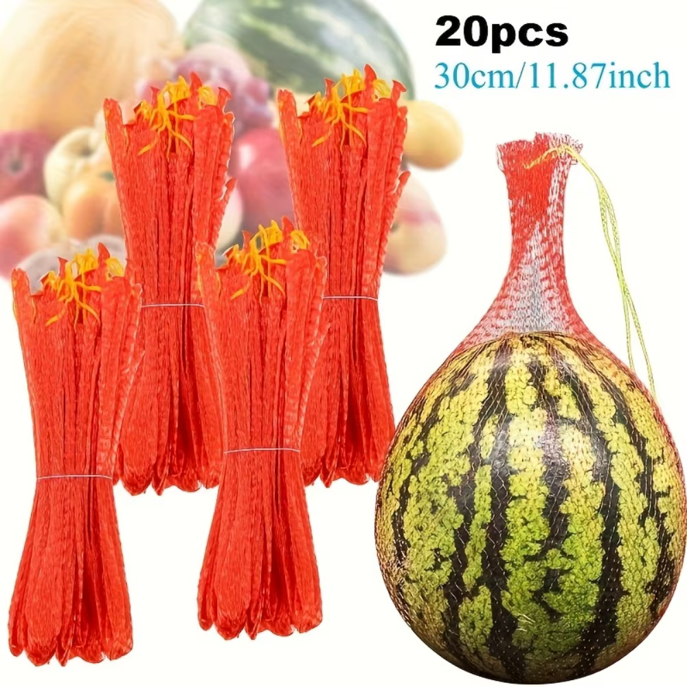 Filet de jardinage robuste en plastique (20/50/100 pièces) pour melons et pastèques, hamac de planta