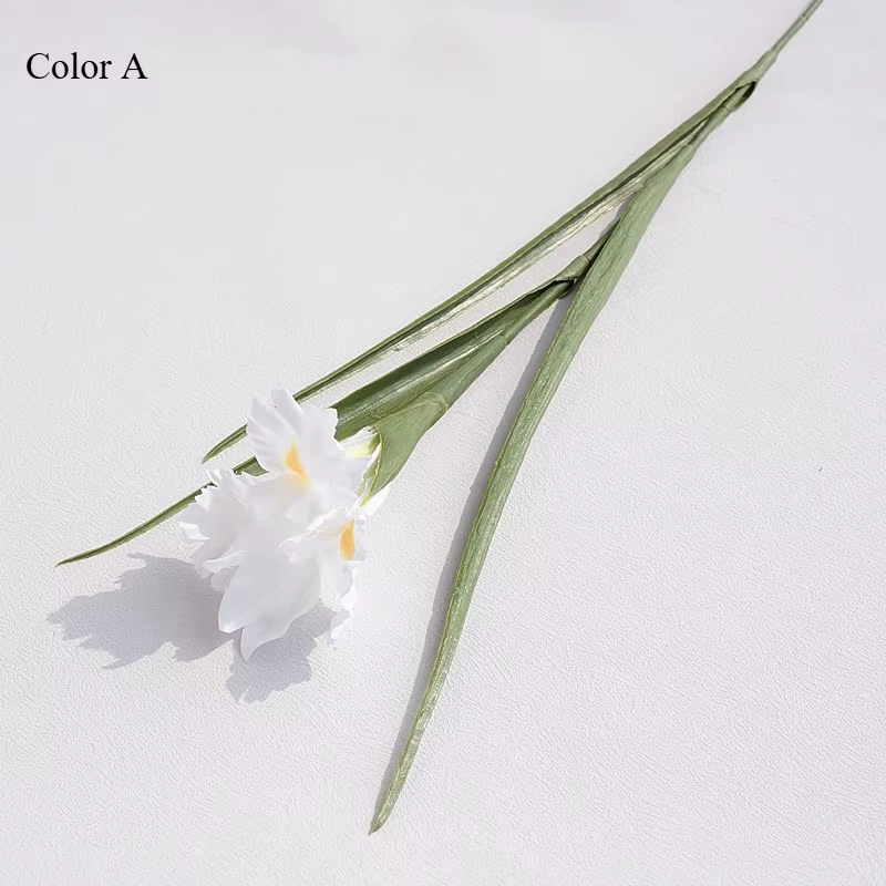 Fleurs d'iris artificielles 67cm, pour mariage, maison, cuisine, décoration de fête, longues tiges, 