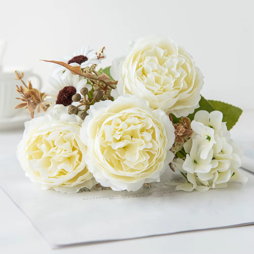 Fleur artificielle Soie Persan Pivoine Jardin En Plein Air festival De Mariage nuptiale bouquet Accu