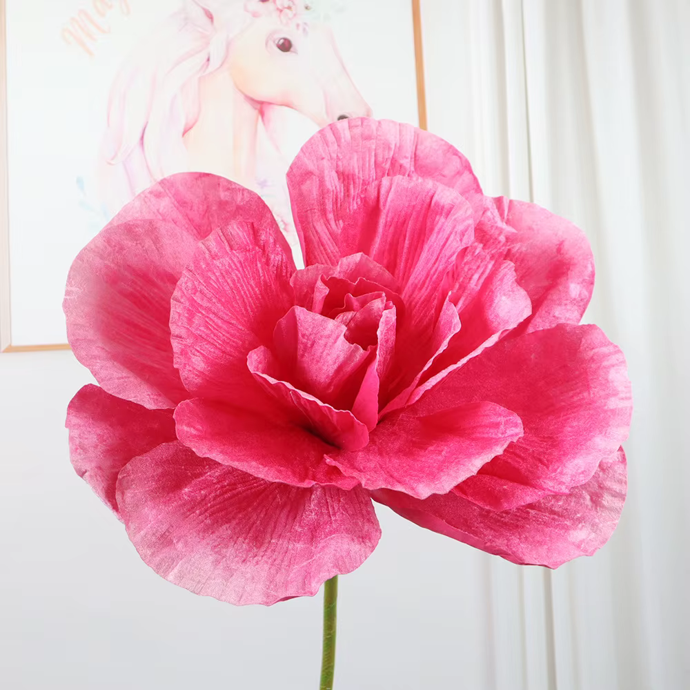 Fleur de rose artificielle en velours, simulation de vitrine, fête de festival, accessoires de photo