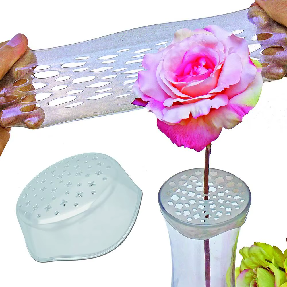 Porte-fleurs auto-adhésif réutilisable, organisateur de fleurs bricolage, fixation de paille végétal