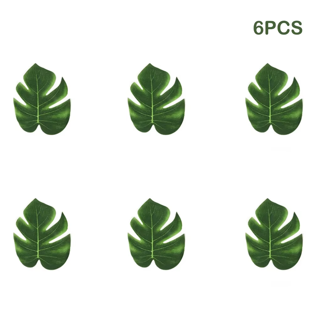 Feuilles de palmier tropicales artificielles, Luau hawaïen, fête dans la Jungle, tiges dorées, décor