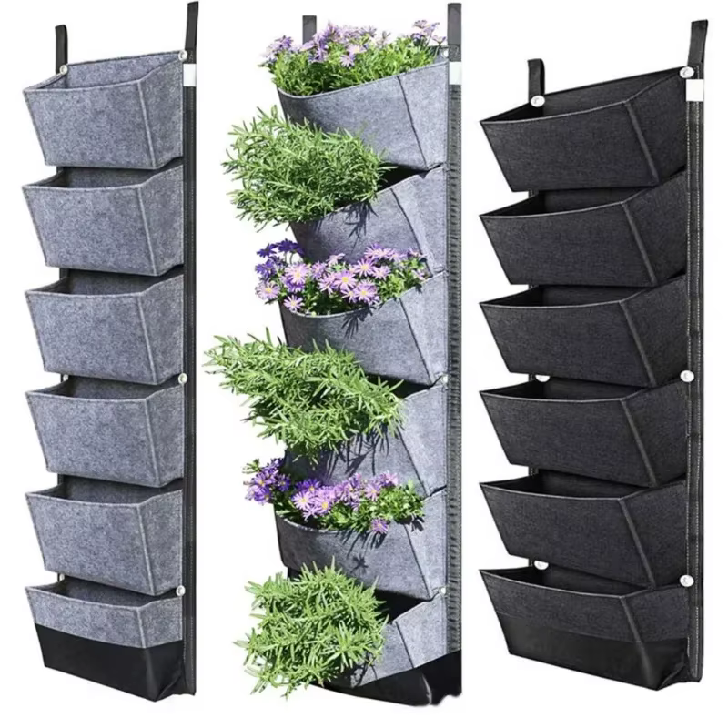 Sac de plantation vertical en feutre pour l'extérieur et l'intérieur, jardinière de jardin, conteneu