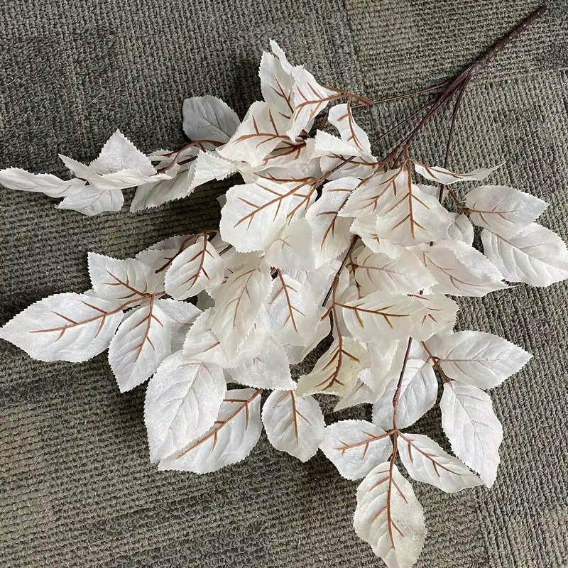 Plantes d'automne en soie, feuilles de fleurs artificielles, décoration d'hôtel, Simulation de soie,