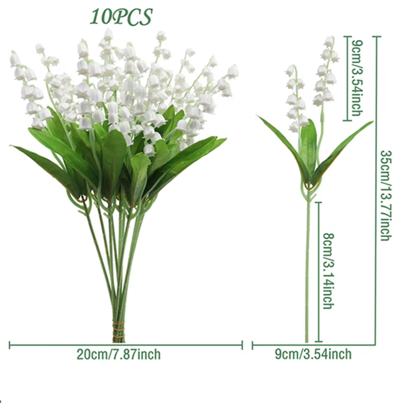 Bouquet d'orchidées artificielles cloche 35CM, 5/10 pièces, fausses fleurs pour décoration de maison