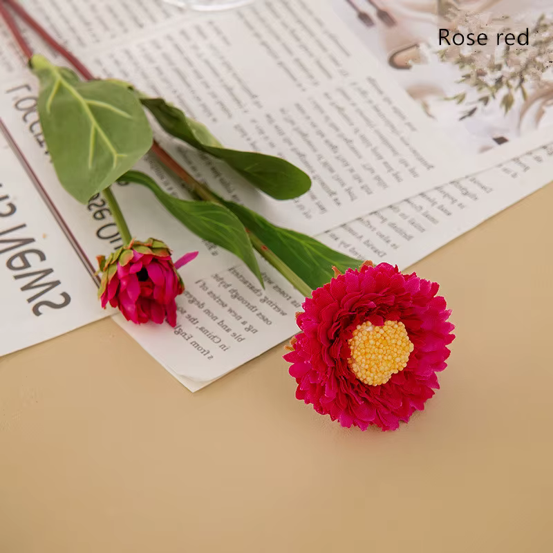Chrysanthème à branche unique, petite marguerite colorée, décoration de mariage, jardin domestique,