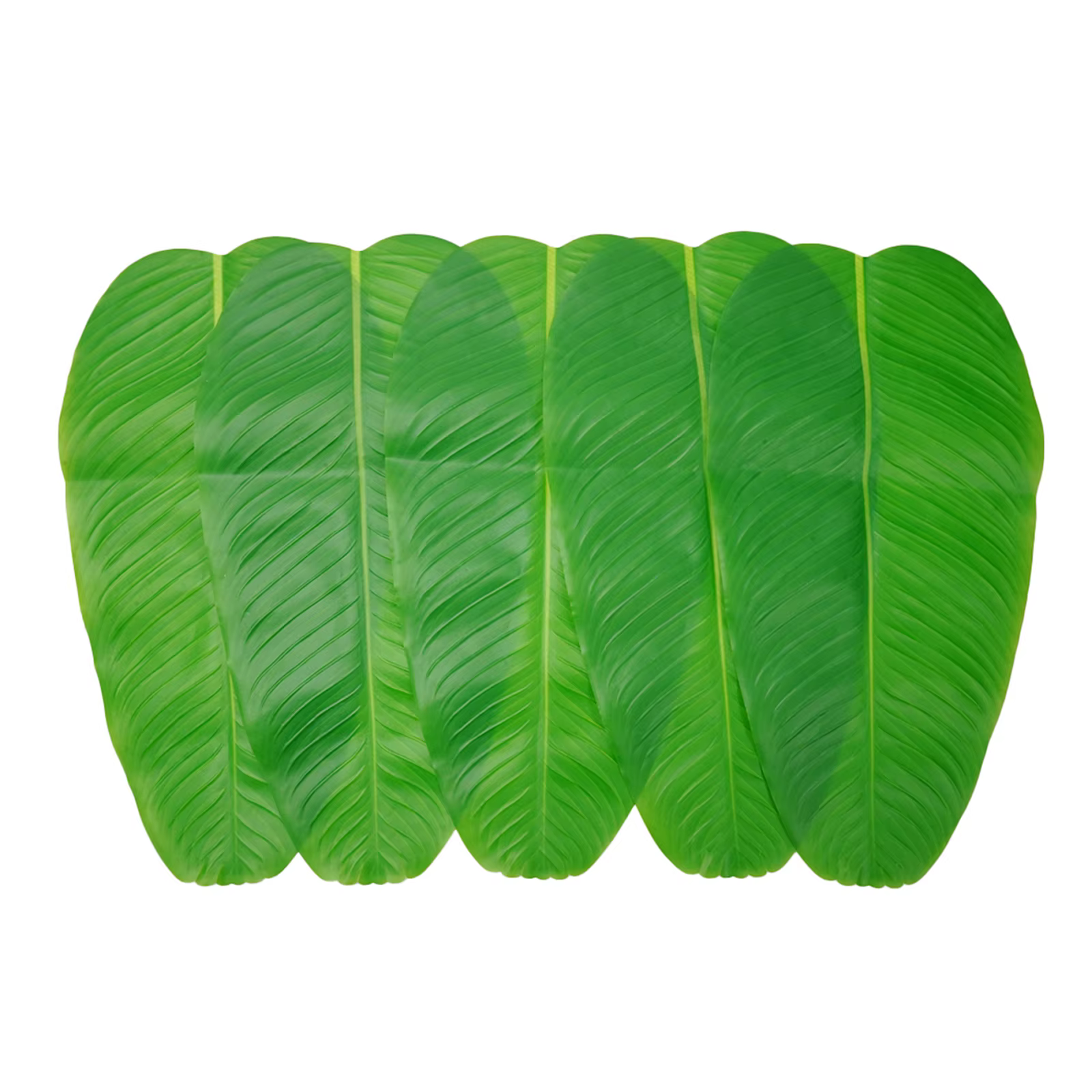 Grands feuilles de bananier artificielles, 5 pièces, fausses feuilles tropicales pour fête hawaïenne