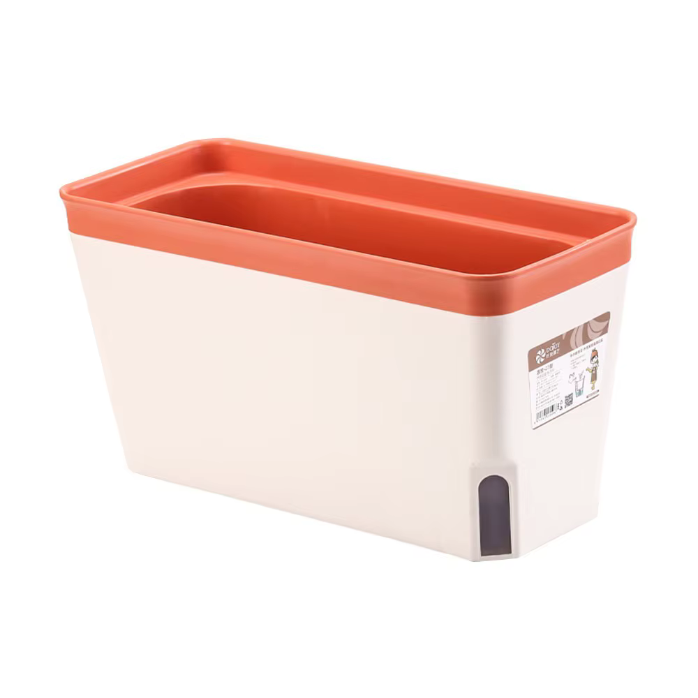 Pot de fleur rectangulaire à double couche, jardinière intérieure, auto-arrosante, jardinière hydrop