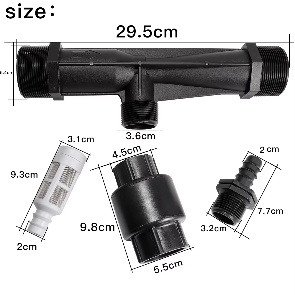 2 "pouces 63 DN50 Venturi injecteur d'engrais jardin Agriculture dispositif d'arrosage Patio pelouse