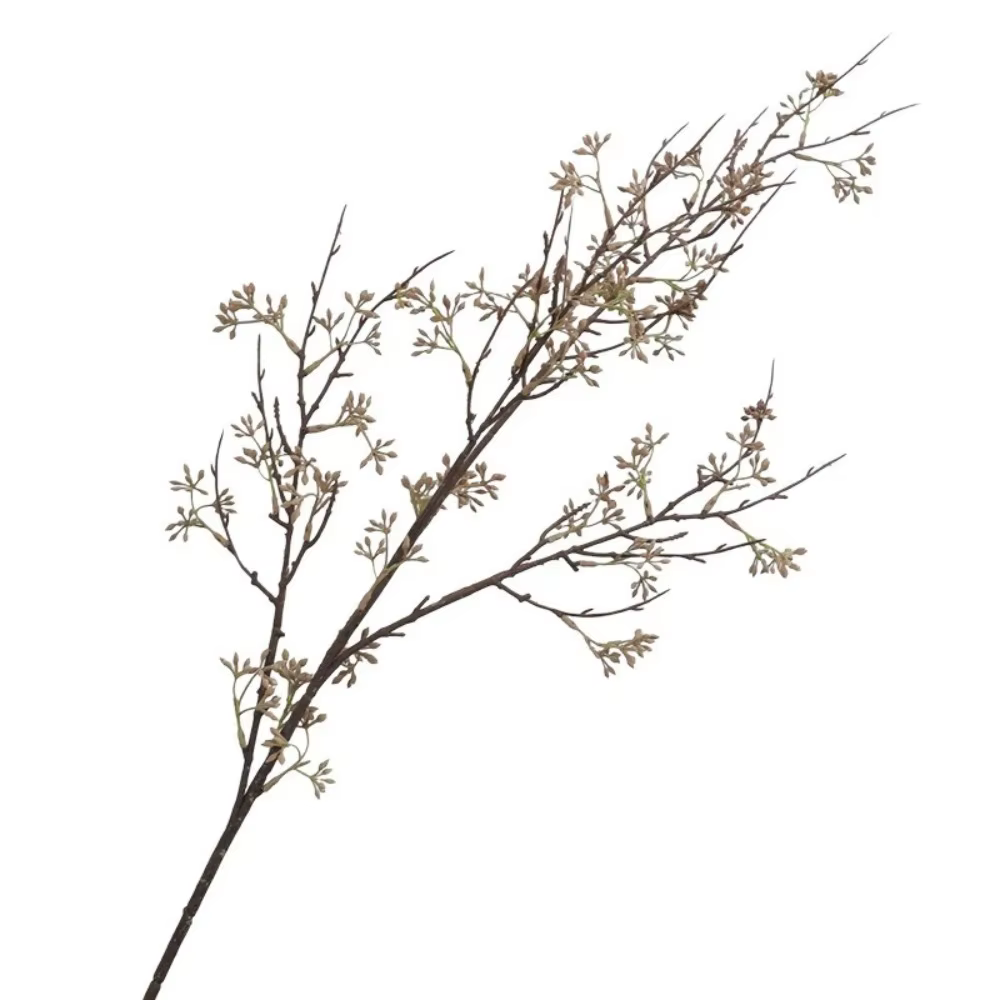 Branche d'eucalyptus artificielle faite à la main avec baies, plantes vertes en plastique, toucher r