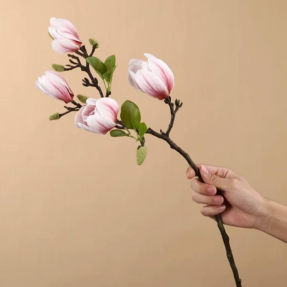 Bouquet de fleurs artificielles InjMagnolia, accessoires photo bricolage, bouquet de mariée de maria