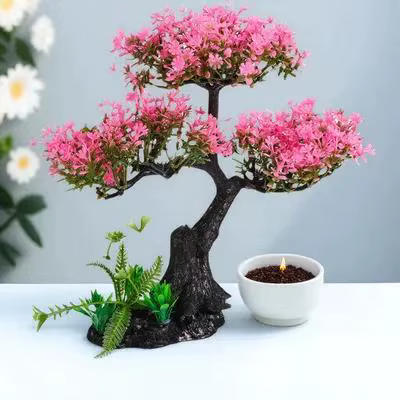 Plantes artificielles pour aquarium intérieur, décoration de réservoir à poissons, fausse fleur de c