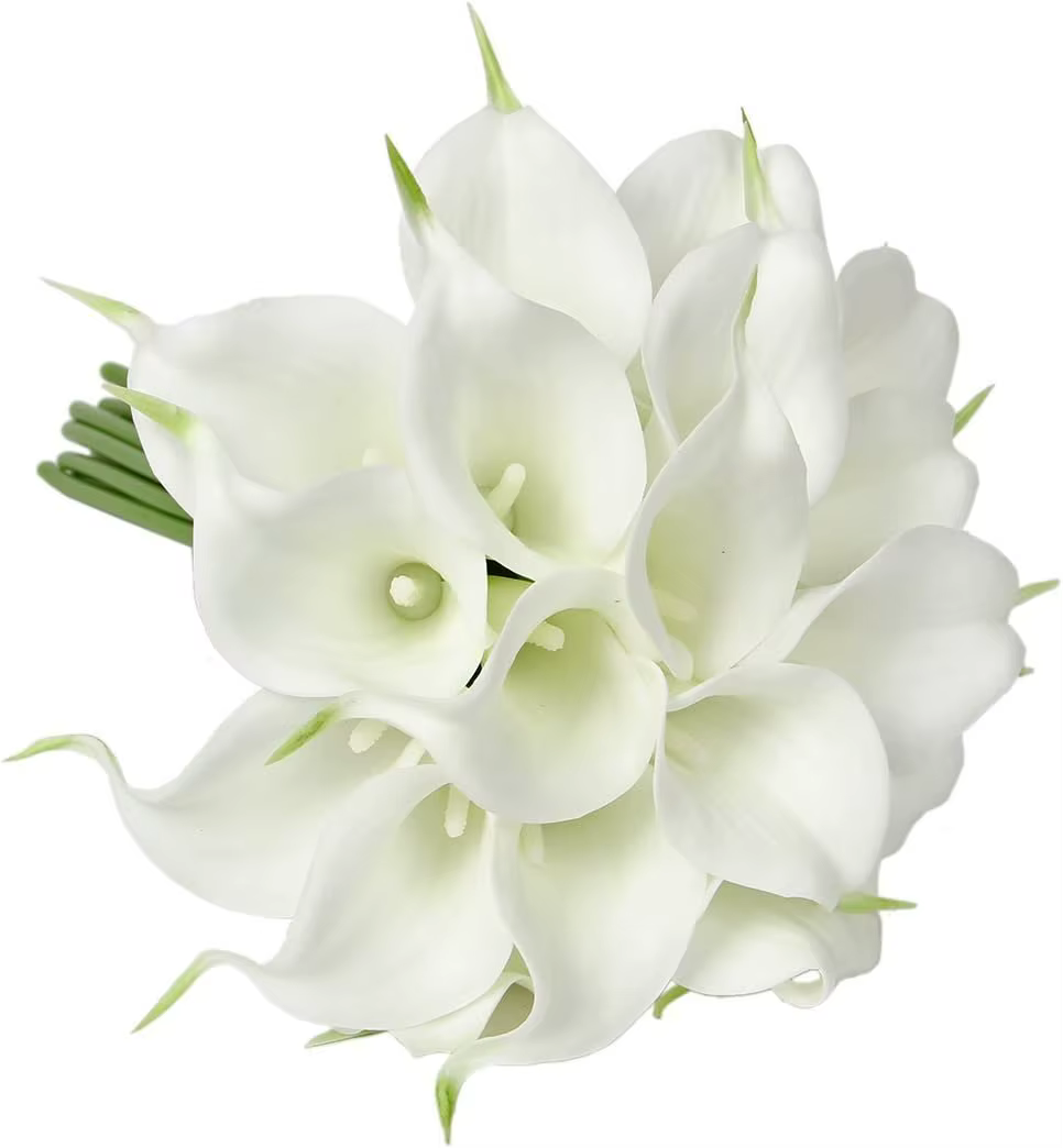 Fleurs de lys calla artificielles en latex PU Real Touch, bouquet de mariage, centres de table, déco