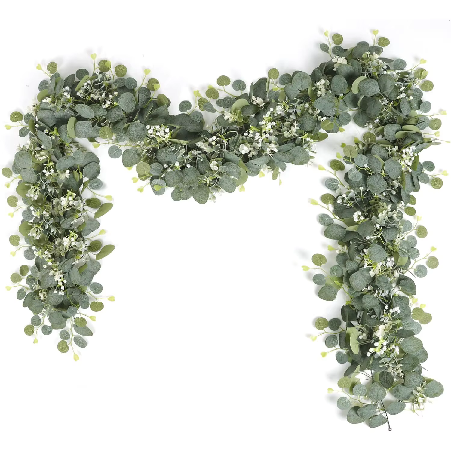 Plante artificielle, feuille verte, guirlande, arbre décoratif, ornement, accessoire de mariage, déc