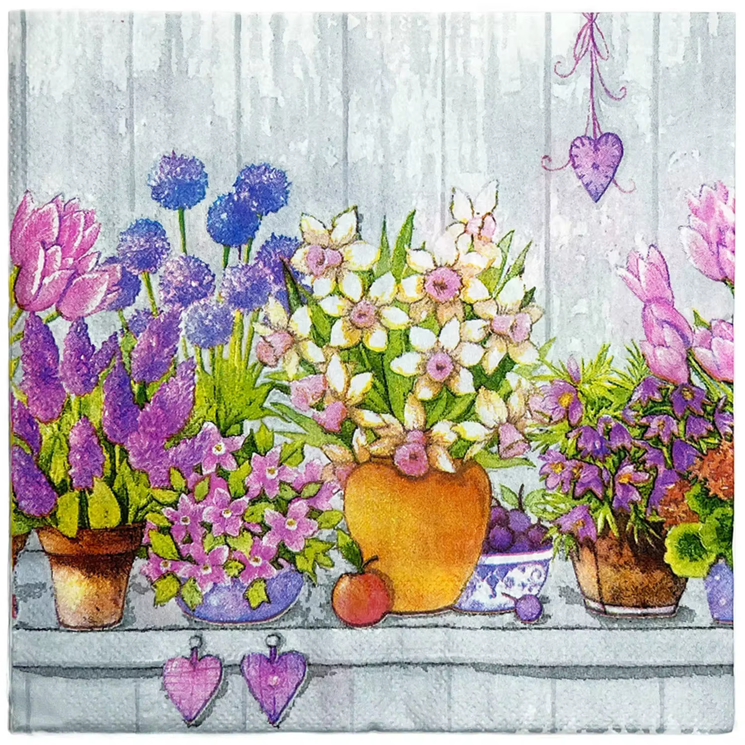 Vase en Pot d'argile gris, toile de fond, fleur de printemps, pleine Page florale, qualité alimentai