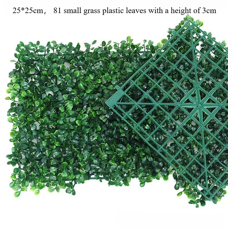 4 pièces 25*25 cm en plastique Milan herbe plantes mur centre commercial décoration Simulation plant