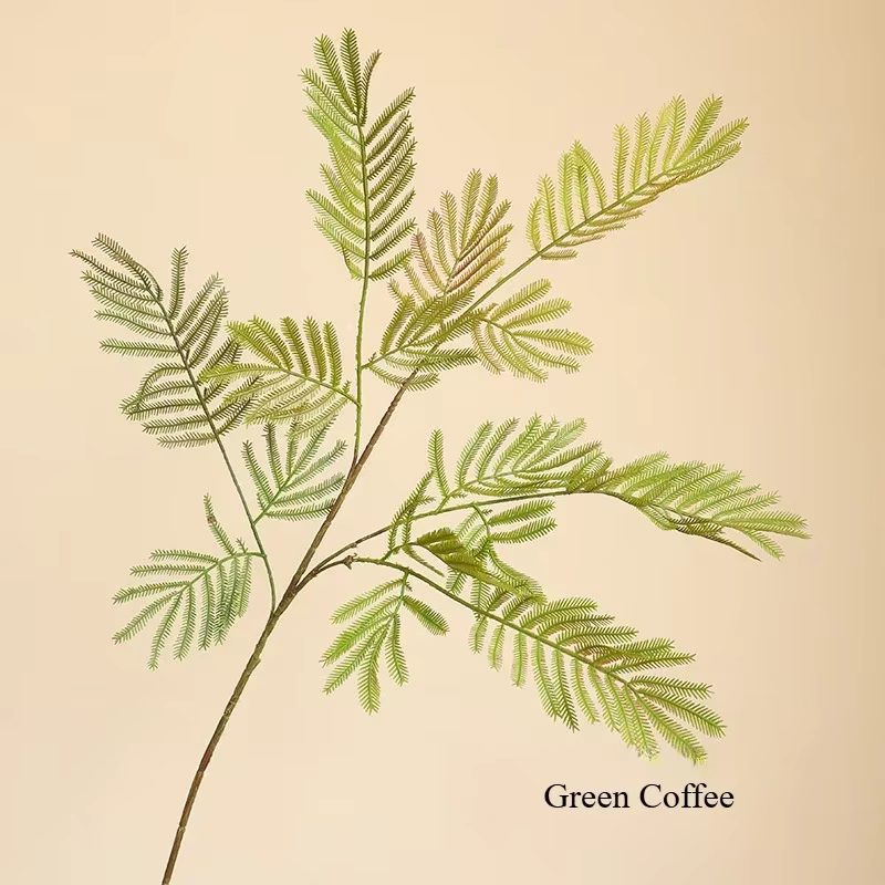 Plante de Mimosa Artificielle pour Centre Commercial Rustique, Décor d'Entrée de Maison, Accessoire 