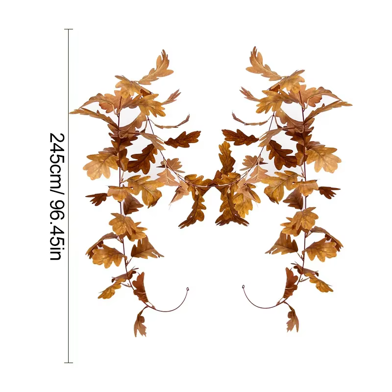 Plante Artificielle 240CM, Feuille de Chrysanthème, Feuille d'Acacia, Rotin Suspendu, Décoration Mur