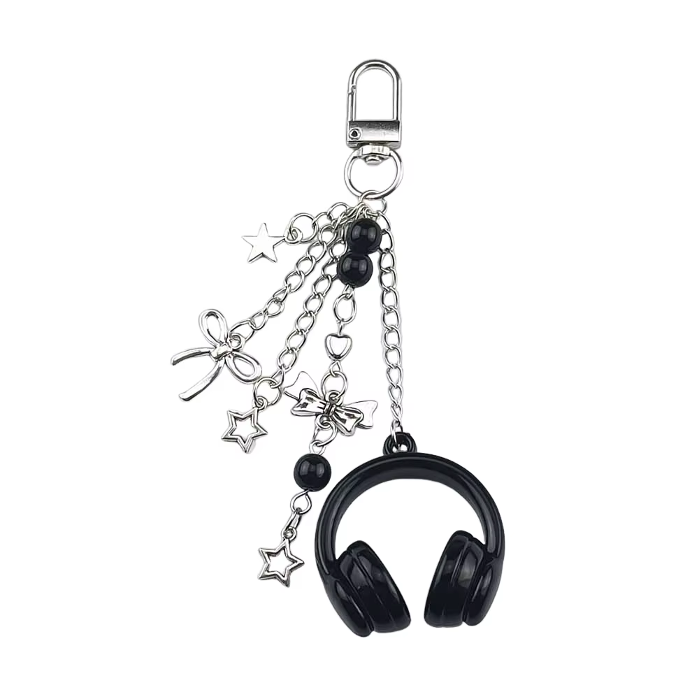 1 porte-clés en alliage de musique classique, accessoire de décoration de bijoux avec microphone de 