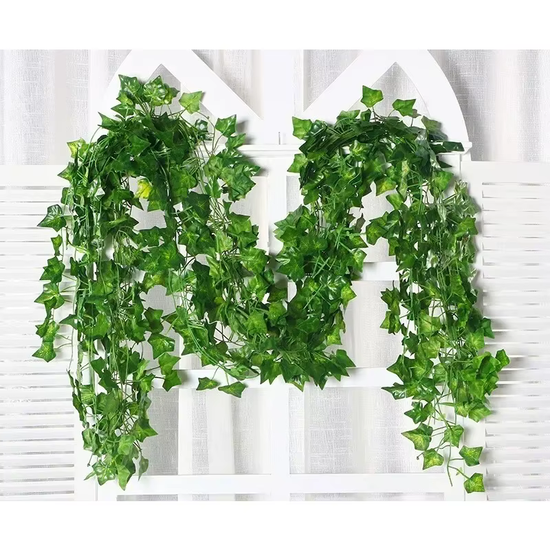 Vigne Liana artificielle suspendue au mur, 220cm, fausses plantes, ficelle de lierre, feuilles, déco