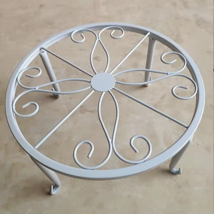 Support de fleurs en fer à pot unique sur pied, support de fleurs d'intérieur pour balcon, support p