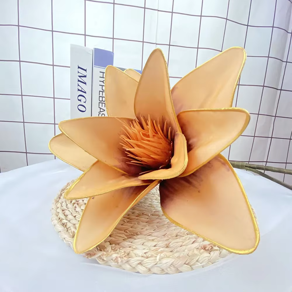 Fleur en mousse PE, décoration de salon, Magnolia artificielle, arrière-plan de mariage, décoration 