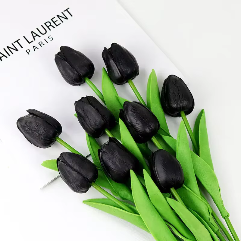 1 pièce tulipe fleurs artificielles vraies fleurs au toucher tulipe Bouquet décor Mariage pour la ma