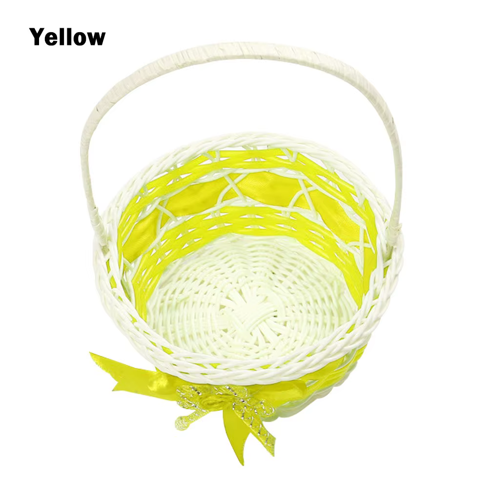 Magnifique panier de rangement pour fleurs fait à la main, panier rond en osier tressé à la main, pa